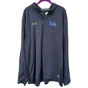 Under Armour‎ UCLA Bruin ColdGear 1/4 Zip Pullover Mens 3XL Gray Loose Fit Fan
